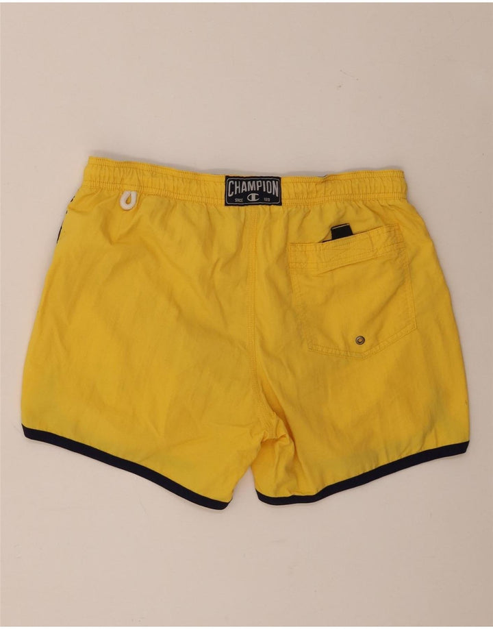 Shorts de natação Champion masculino gráfico médio amarelo