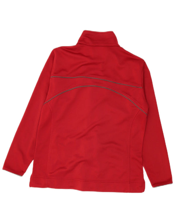 Jaqueta Asics Regular Fit Feminina UK 16 Grande Poliéster Vermelho