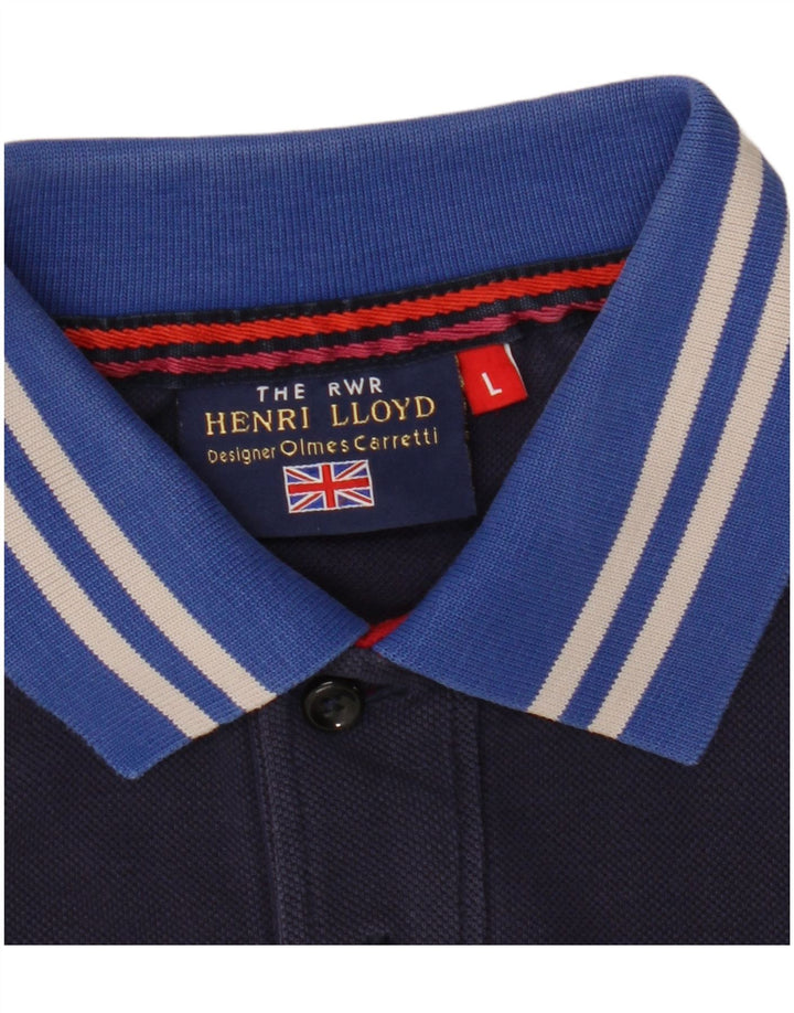 Camisa pólo masculina Henri Lloyd grande azul marinho