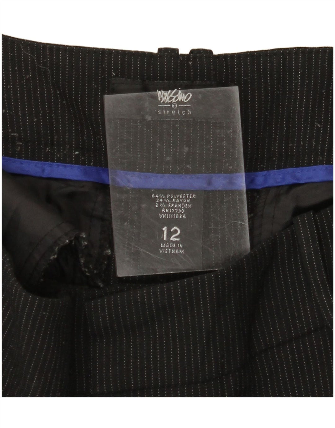 MOSSIMO Calça feminina casual bootcut US 12 grande W34 L31 listrada preta