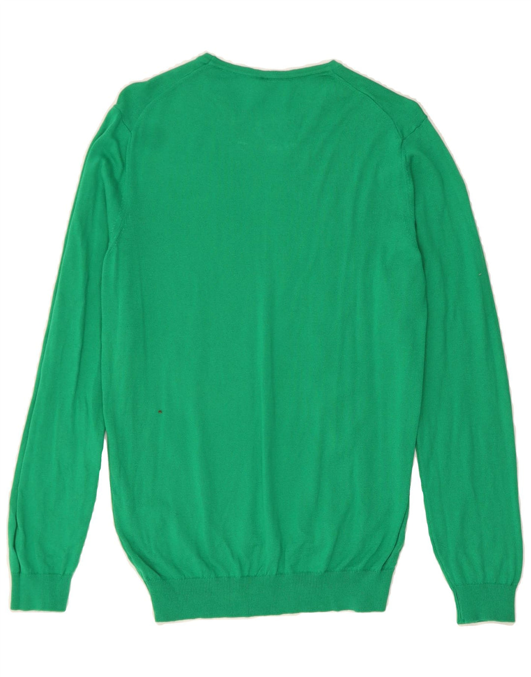 BENETTON Womens Crew Neck Jumper Sweater UK 10 Small Green Cotton Vintage Benetton and Second-Hand Benetton from Messina Hembry 