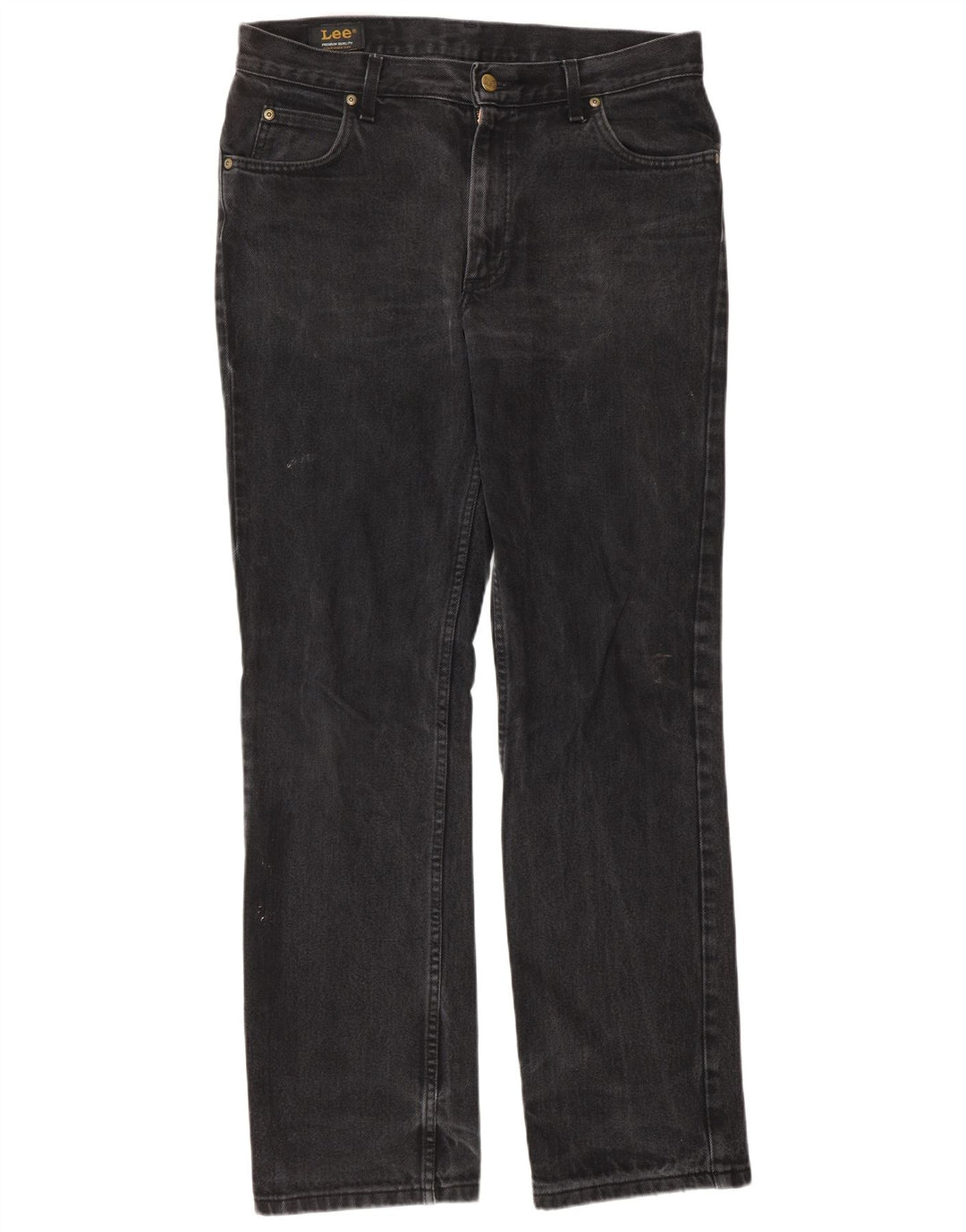 LEE Mens Detroit Straight Jeans W34 L34 Cinza Algodão