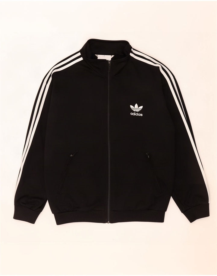 Adidas Mens Tracksuit Top Jacket UK 36/38 Pequeno Poliéster Preto