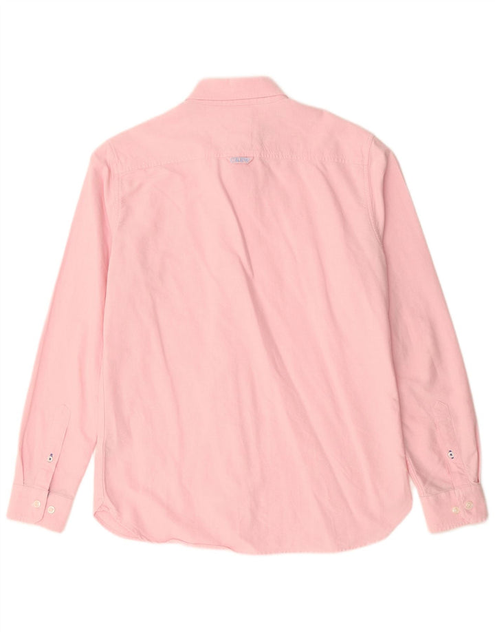 CREW CLOTHING Camisa masculina de algodão rosa médio