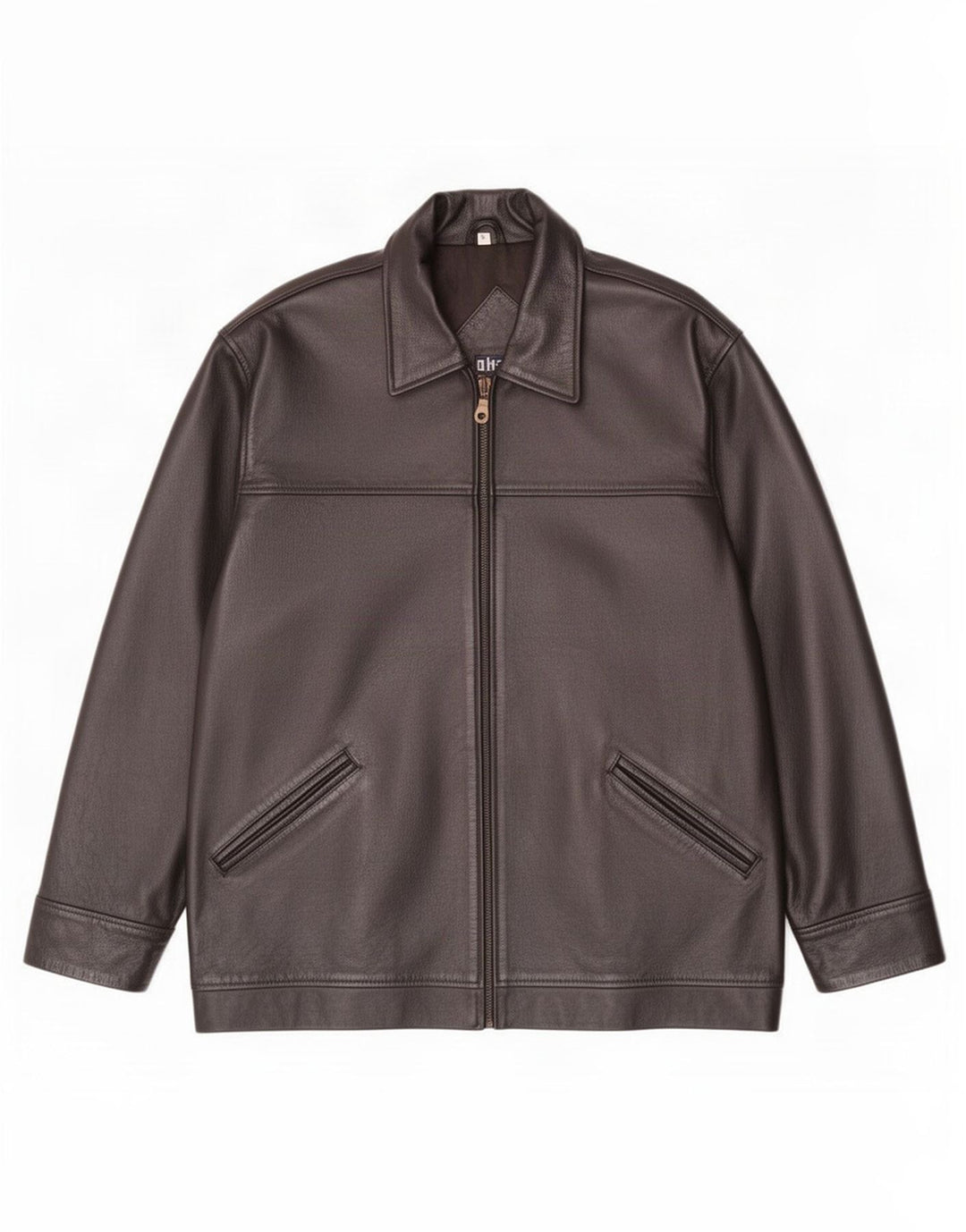 Jaqueta de couro masculina Akaso UK 38 média preta