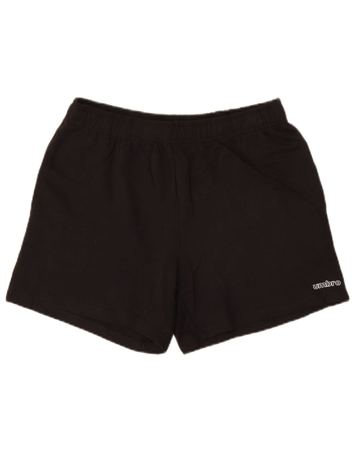 Umbro Womens Sport Shorts UK 12 Médio Algodão Preto