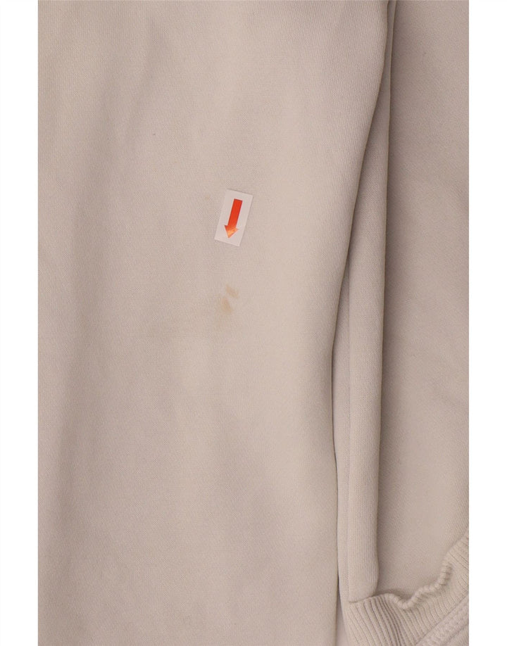 Suéter PUMA feminino com capuz e zíper UK 10 pequeno branco