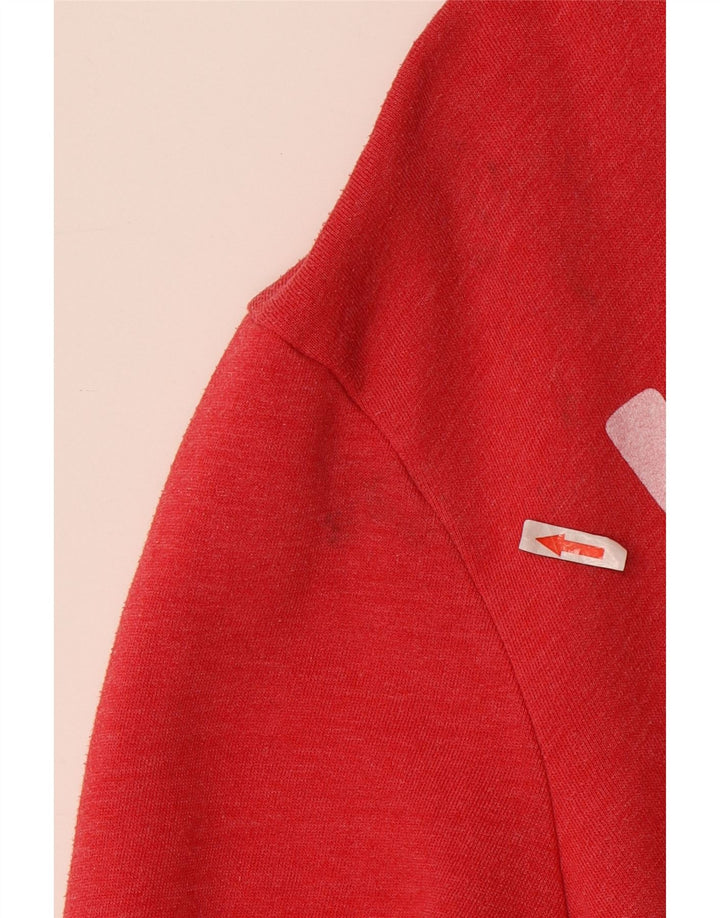 JACK WILLS Suéter masculino com capuz gráfico médio algodão vermelho