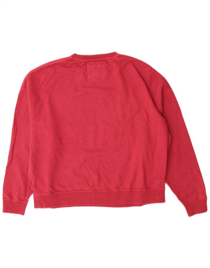 Suéter feminino superdimensionado com estampa gráfica SUPERDRY Reino Unido 12 médio Borgonha
