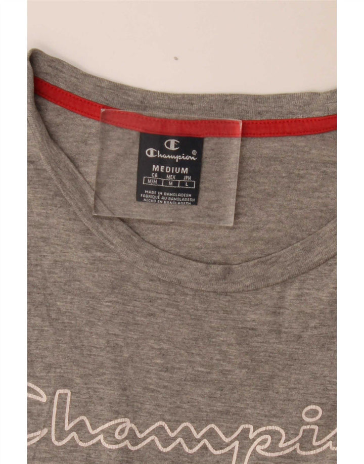 Campeão Camiseta Masculina Graphic Top Cinza Médio