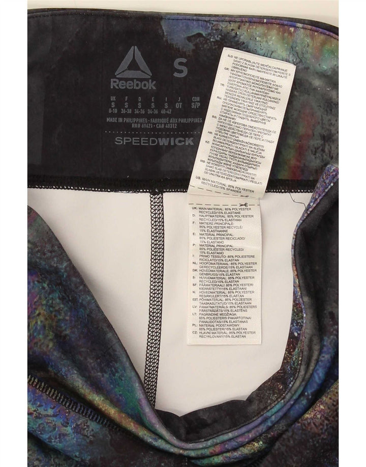 Leggings Reebok Feminino Abstract Pattern UK 8/10 Pequenas Esportes Multicoloridas