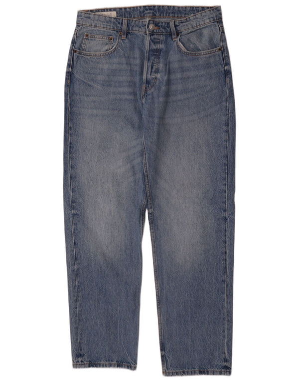 Zara Mens Straight Jeans EU 42 Grande W32 L32 Azul Algodão