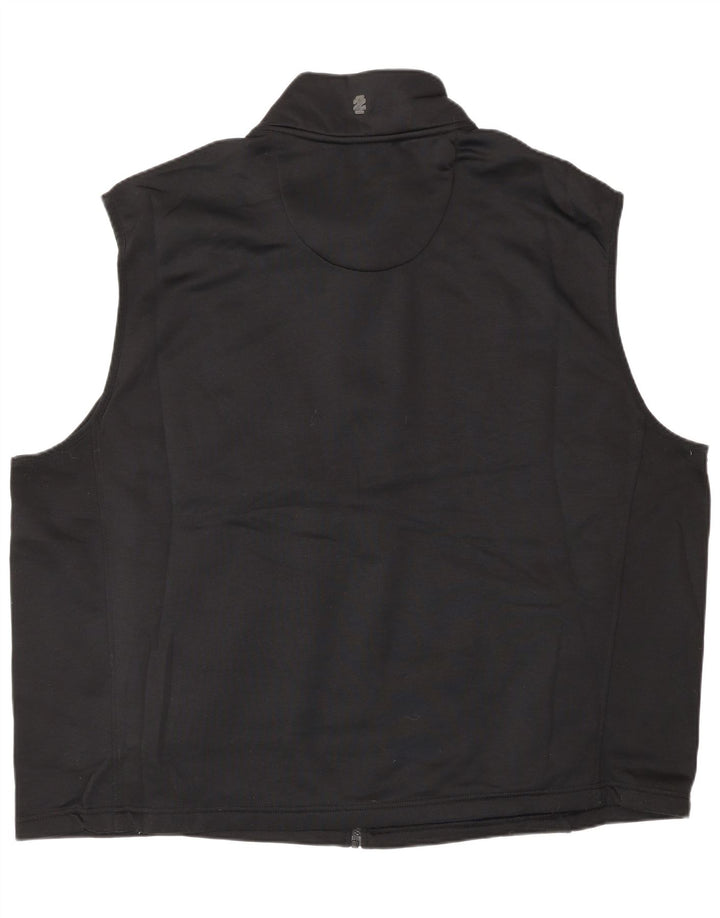 Izod Mens Sem Mangas Jaqueta Top 3XL Poliéster Preto