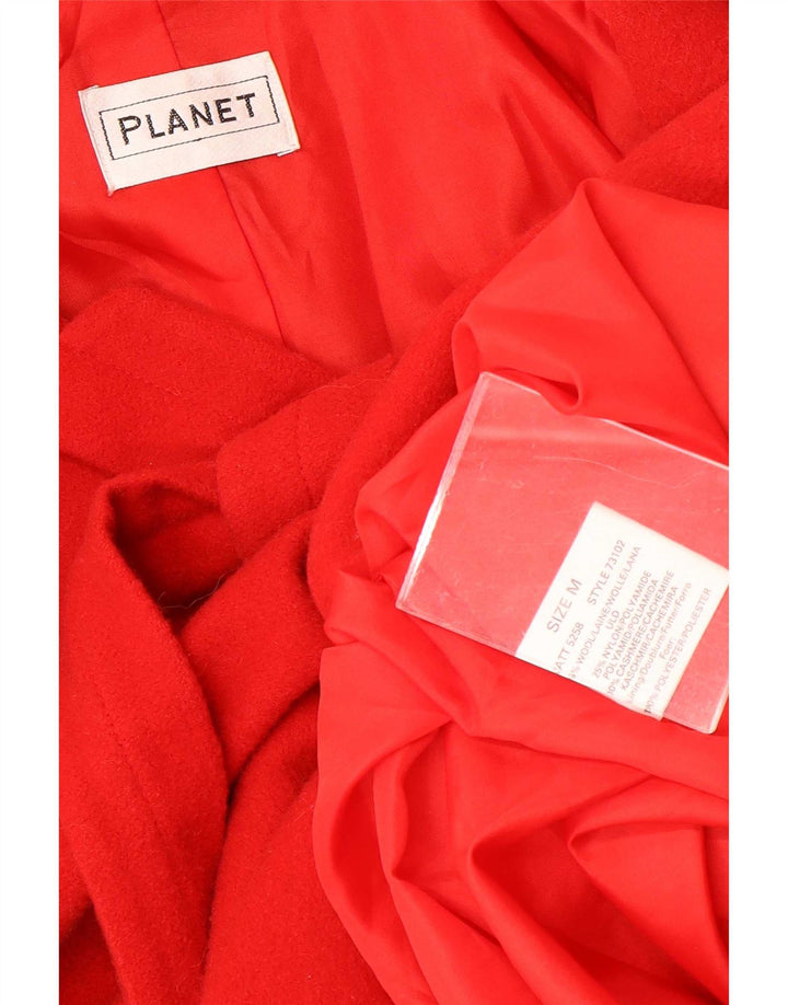 Sobretudo feminino Planet UK 14 lã vermelha média