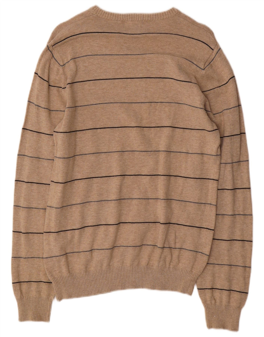 Suéter masculino Marks & Spencer Blue Harbor com gola redonda, pequeno bege