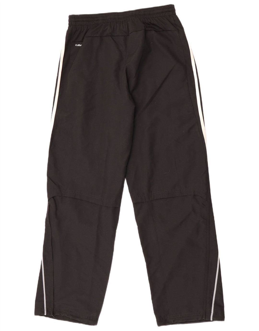 Calça de treino masculina Adidas Climalite média preta listrada de poliéster