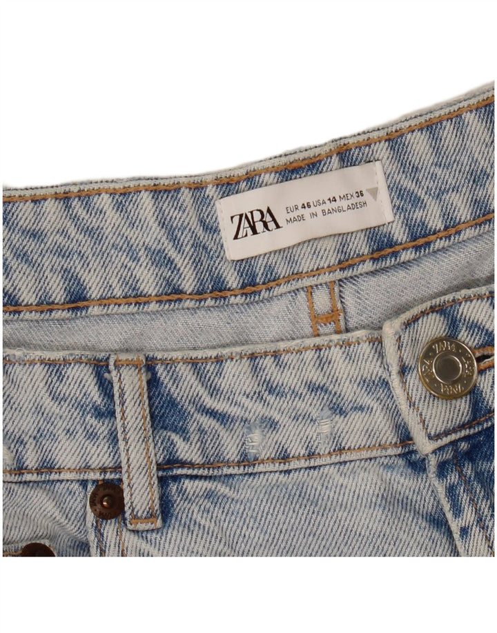 Shorts jeans feminino ZARA EU 46 2XL W36 azul