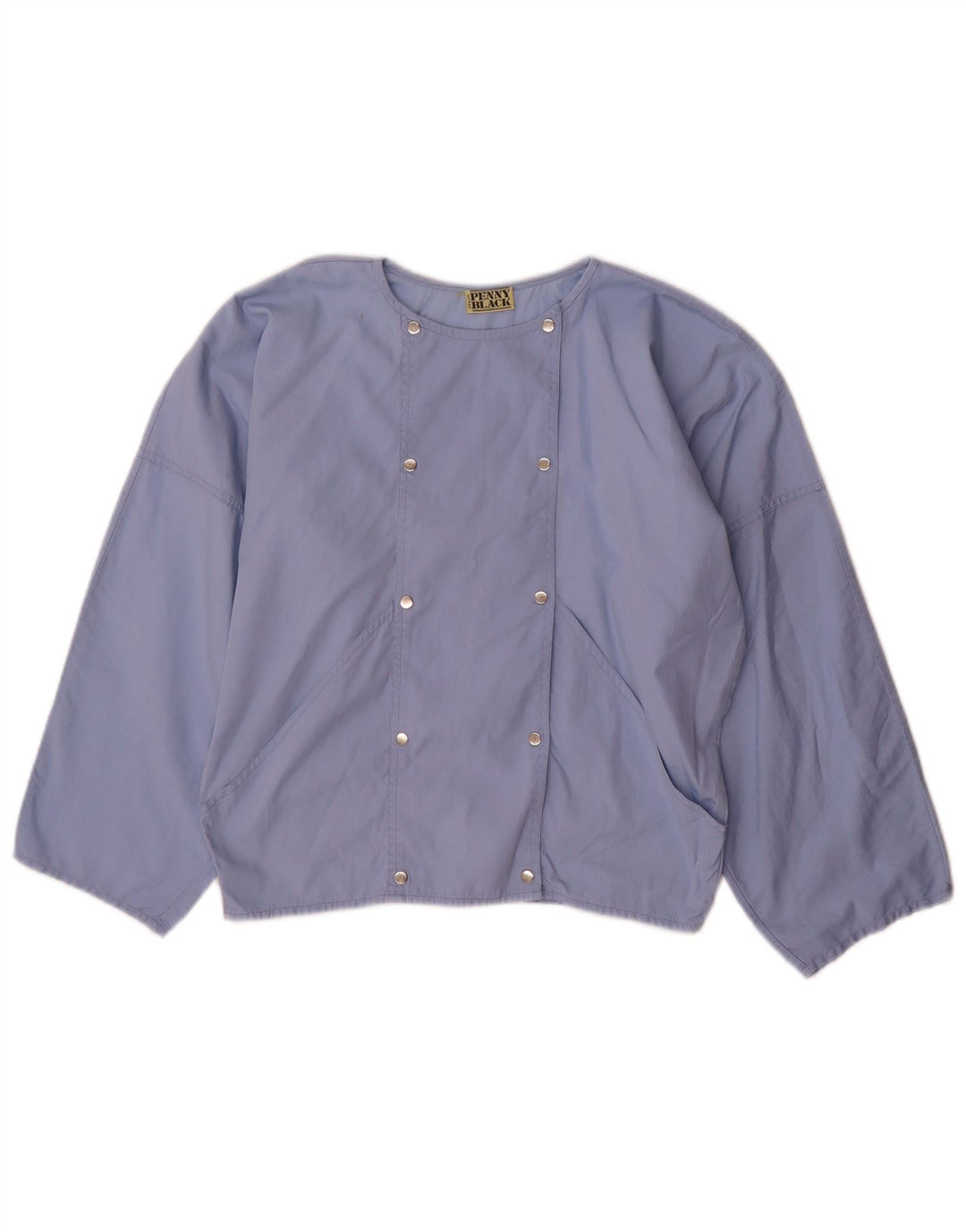 Jaqueta bomber feminina Penny Black com peito duplo Reino Unido 8 algodão azul pequeno
