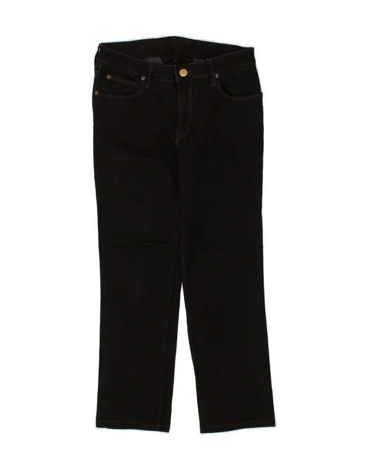 LEE Womens Straight Casual Trousers W28 L26 Black Cotton Vintage Lee and Second-Hand Lee from Messina Hembry 