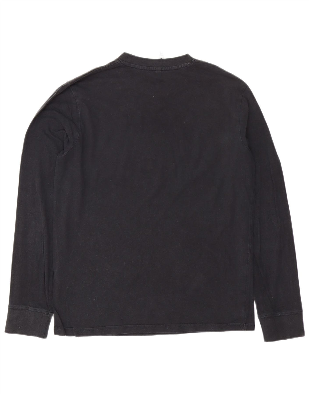 Carrera Mens Graphic Top Manga Longa Médio Algodão Preto