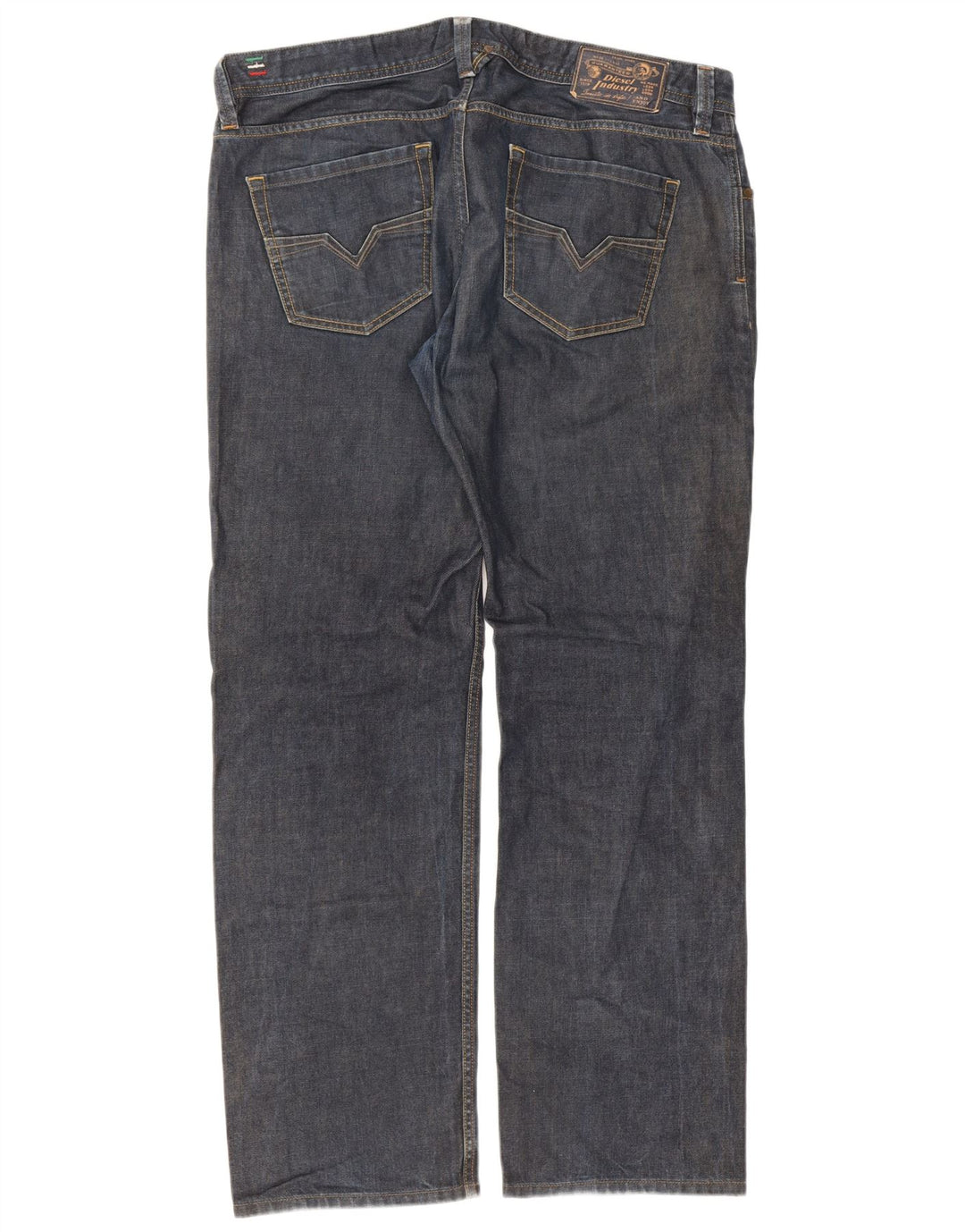 Diesel Mens Larkee Regular Straight Jeans W38 L32 Azul Algodão