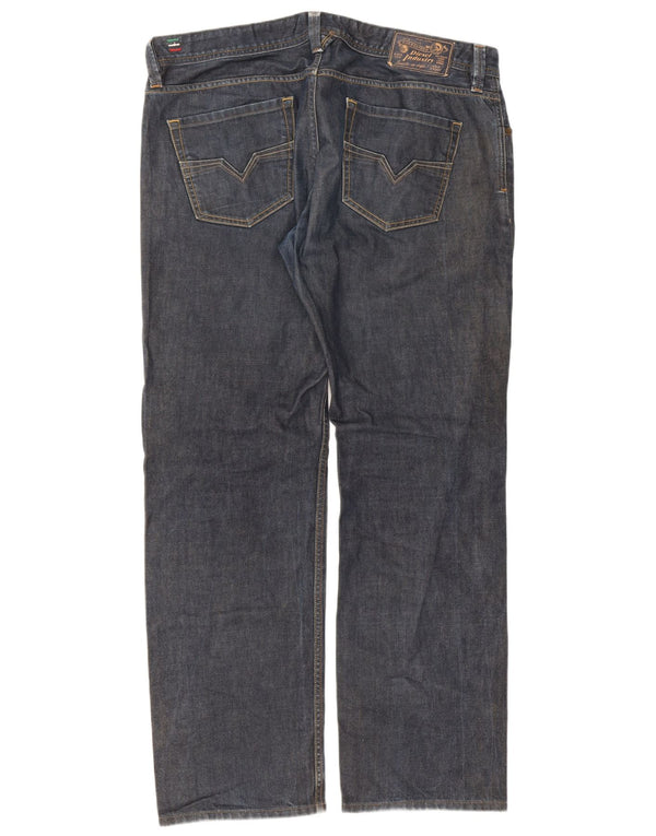 Diesel Mens Larkee Regular Straight Jeans W38 L32 Azul Algodão