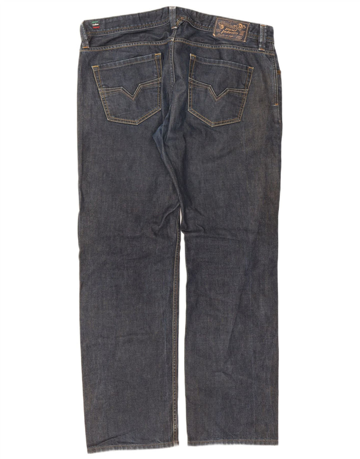 Diesel Mens Larkee Regular Straight Jeans W38 L32 Azul Algodão