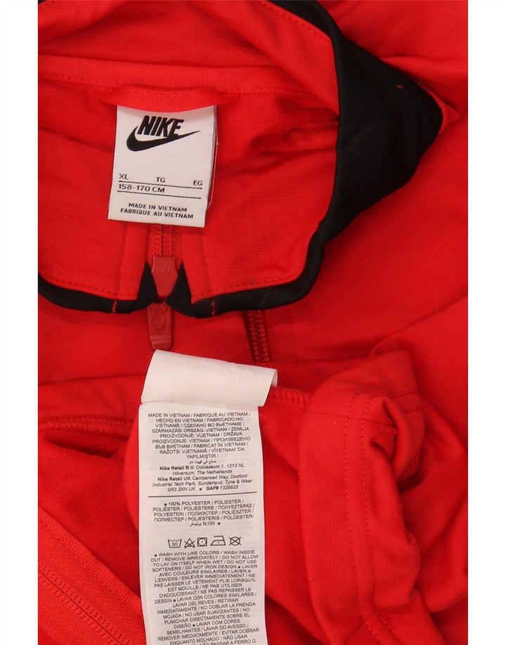 Jaqueta Nike Boys Tracksuit Top 13-14 Anos XL Vermelho Colorblock Poliéster