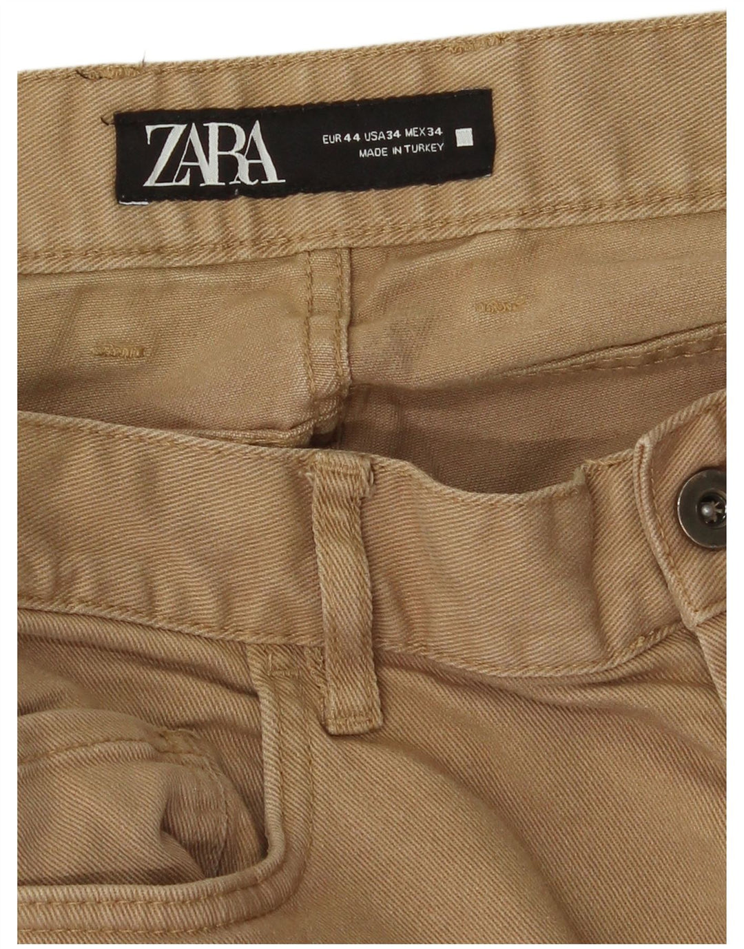 Zara Mens Slim Jeans EU 44 Grande W34 L28 Bege