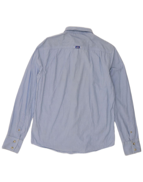 Camisa masculina Superdry algodão azul médio