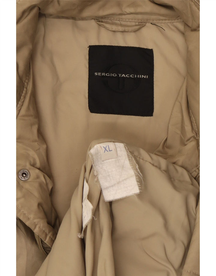 Jaqueta acolchoada masculina Sergio Tacchini UK 42 XL bege