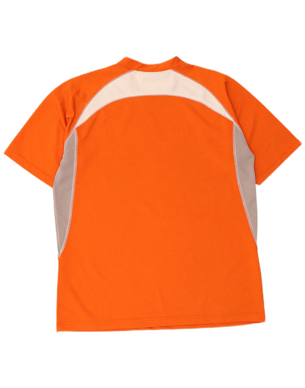 Camiseta gráfica masculina Sergio Tacchini Top XL laranja colorblock poliéster