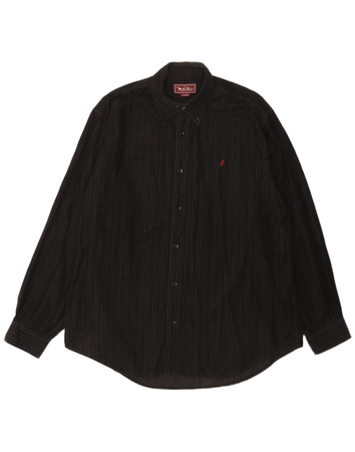 Camisa masculina de veludo Marlboro Classics XL preto algodão
