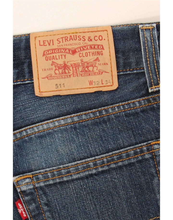 Calça jeans feminina Levi's 511 Slim W32 L29 azul marinho