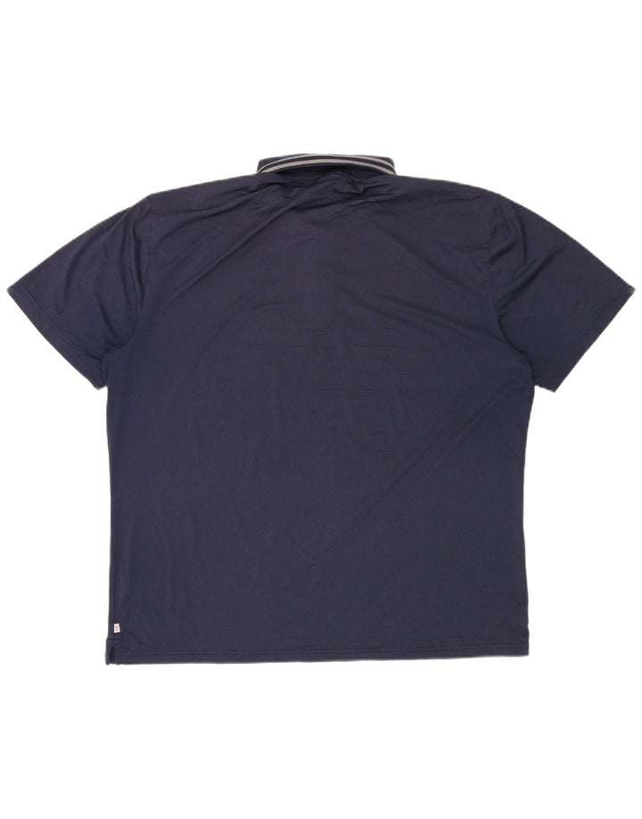 Camisa pólo de golfe masculina CALVIN KLEIN XL azul marinho poliéster