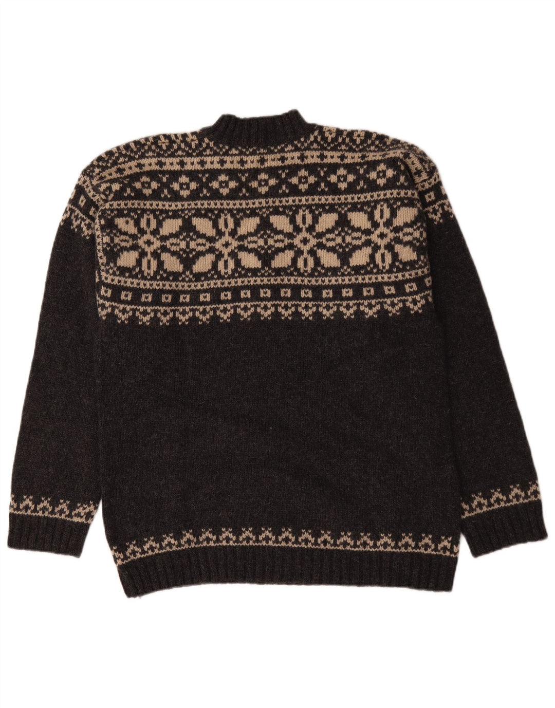 Suéter masculino Cottonfield com gola tartaruga XL cinza Fair Isle Wool