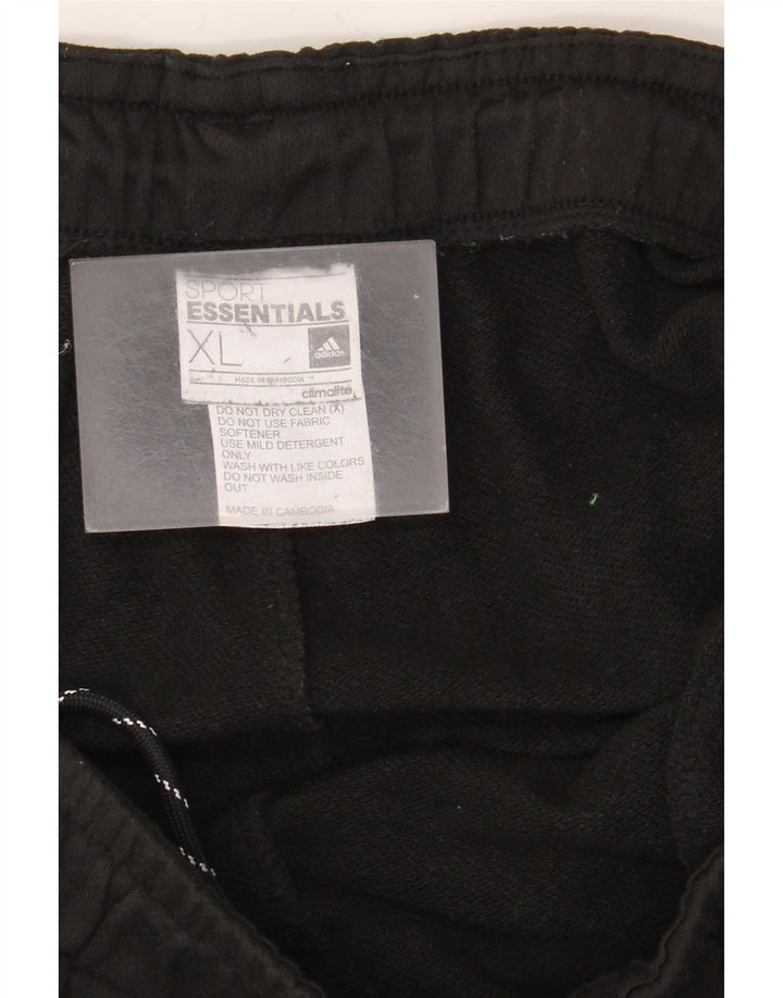 Adidas Mens Climalite Calças de treino Joggers XL Preto Poliéster