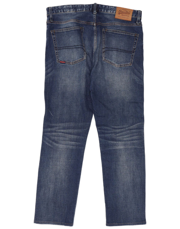 Jeans retos masculinos Superdry W34 L30 algodão azul