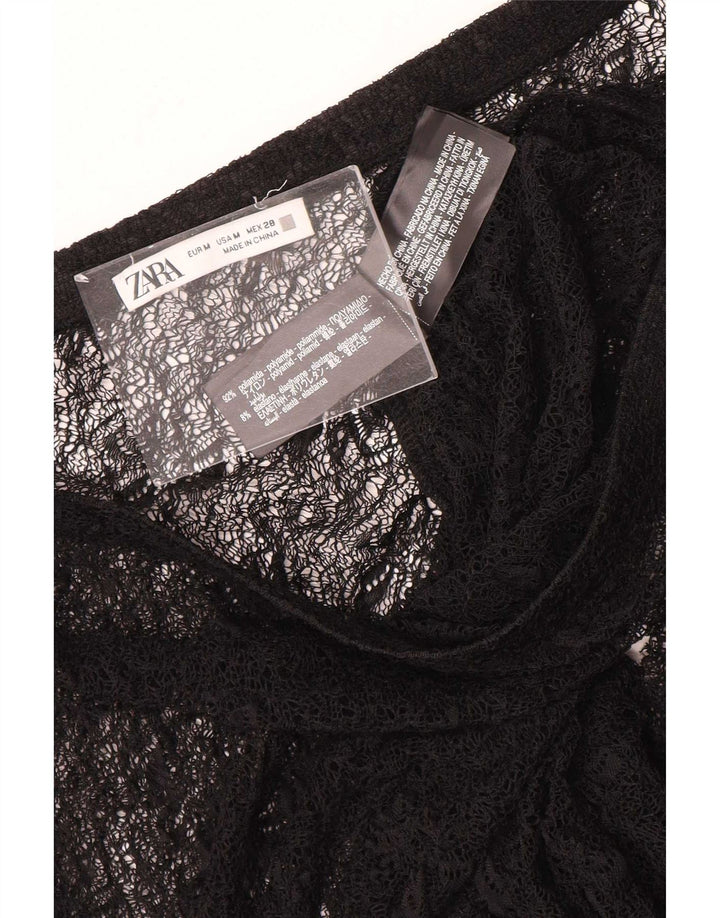 Zara Saia maxi feminina de renda média W28 poliamida preta