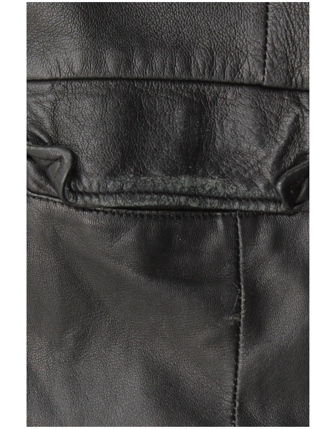 Casaco de couro feminino VINTAGE UK 18 XL couro preto