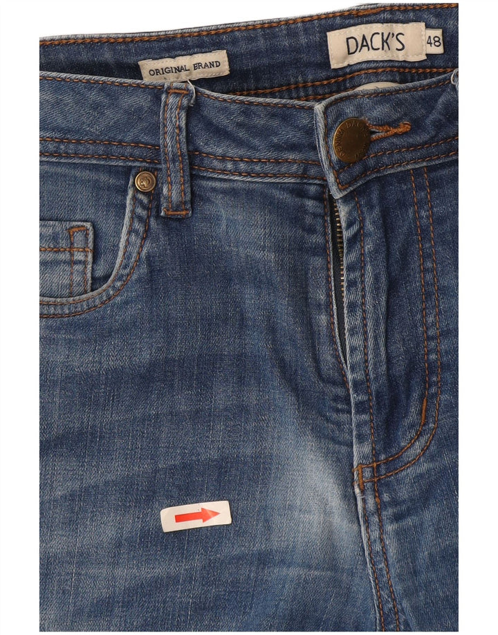 Calça Jeans Feminina Dack's Crop Slim IT 48 XL W32 L26 Azul Algodão