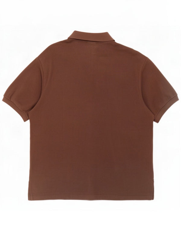 Camisa polo masculina Lacoste tamanho 5 grande algodão marrom