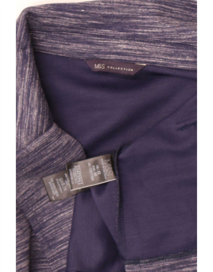 Jaqueta blazer aberta feminina Marks & Spencer Reino Unido 22 3XL azul marinho manchado