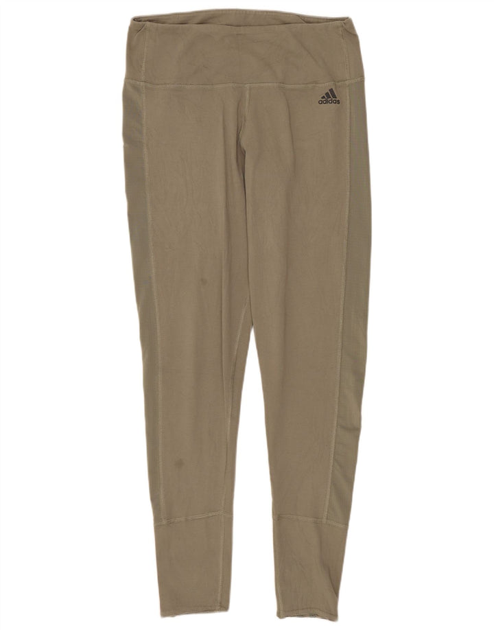 Adidas Womens Climacool Leggings UK 12/14 Medium Khaki