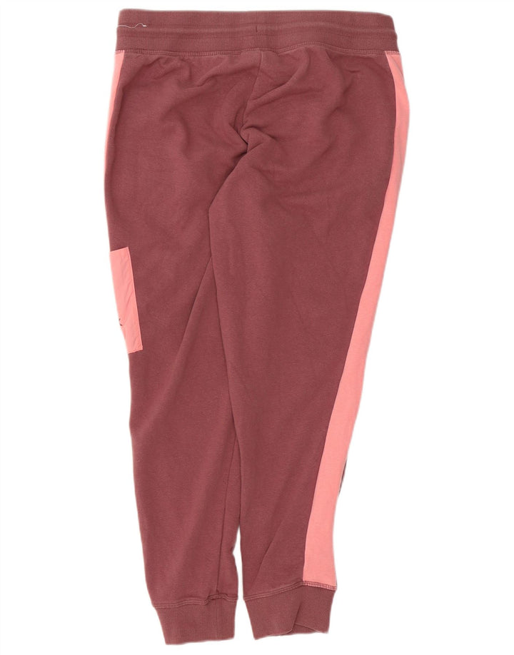 Reebok Womens Tracksuit Calças Joggers UK 14 Médio Algodão Vermelho