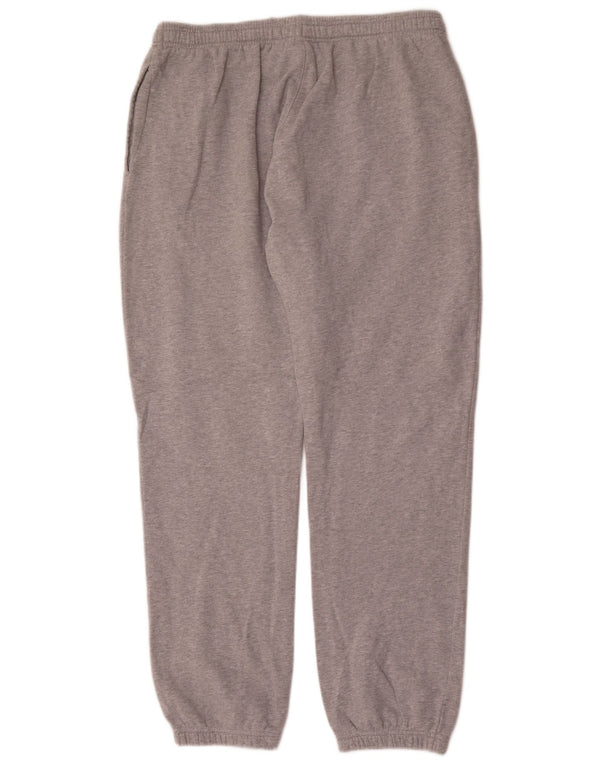 Calça esportiva masculina Lacoste tamanho 7 2XL algodão manchado cinza