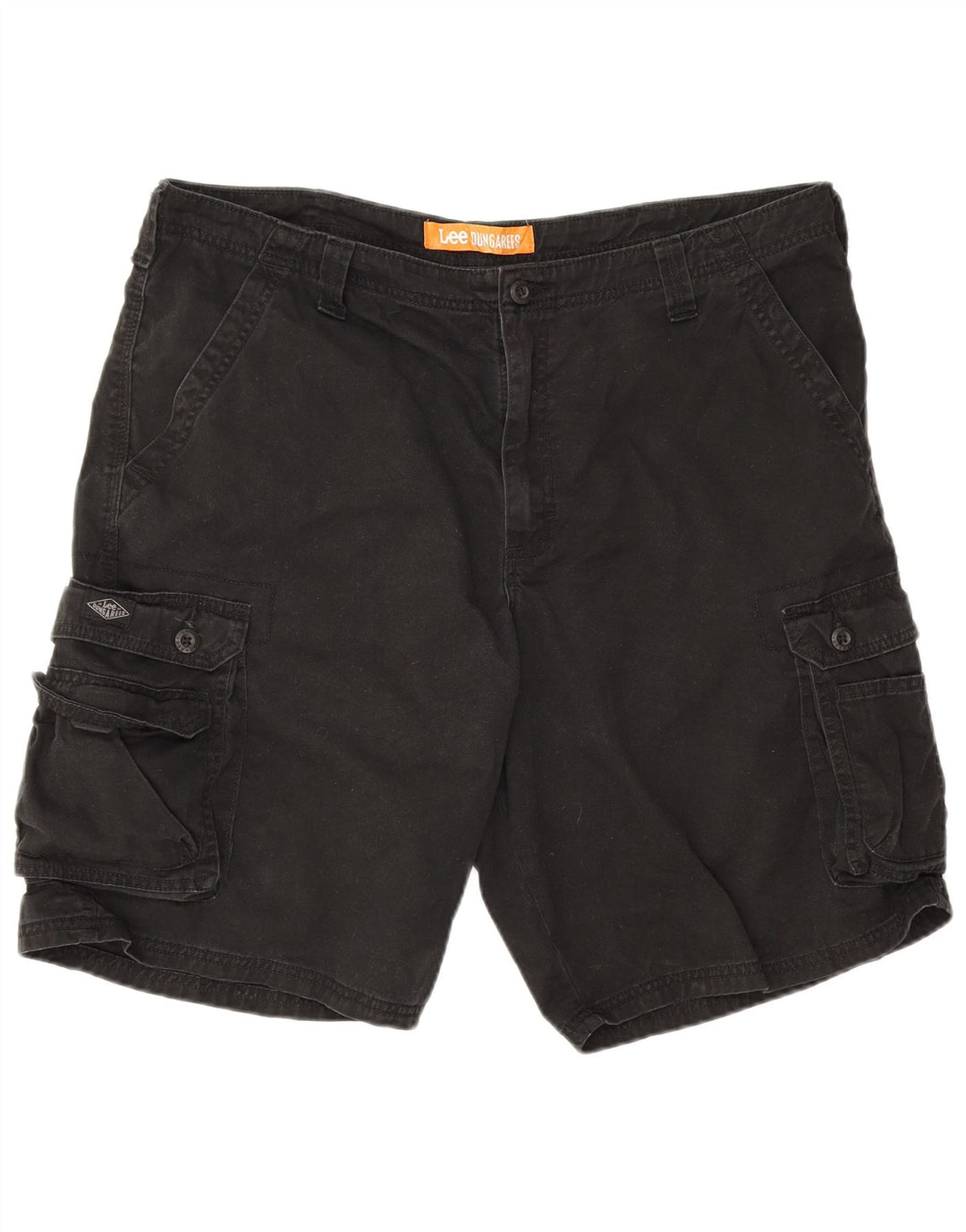 Lee Mens Dungarees Cargo Shorts W38 XL Algodão Preto