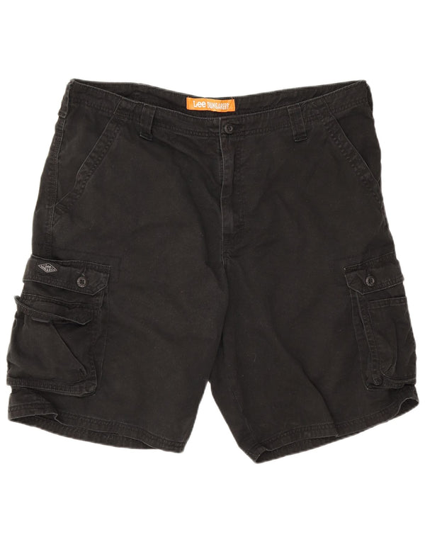 Lee Mens Dungarees Cargo Shorts W38 XL Algodão Preto