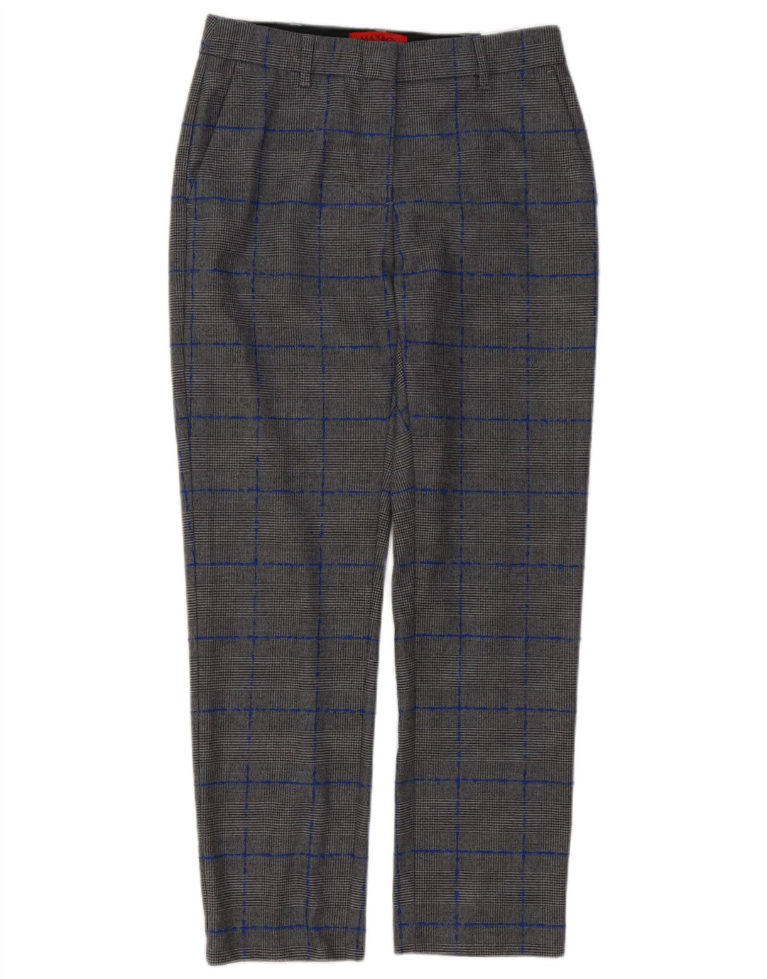Calça Chino Feminina Max & Co. Reino Unido 8 Pequeno W28 L27 Cinza Houndstooth