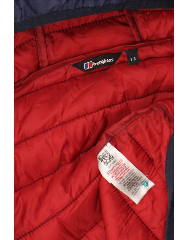 Jaqueta acolchoada com capuz Berghaus Boys 7-8 anos azul marinho poliamida